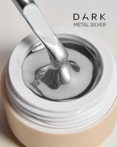 DARK Silver metal gel paint, 5ml 16406 фото