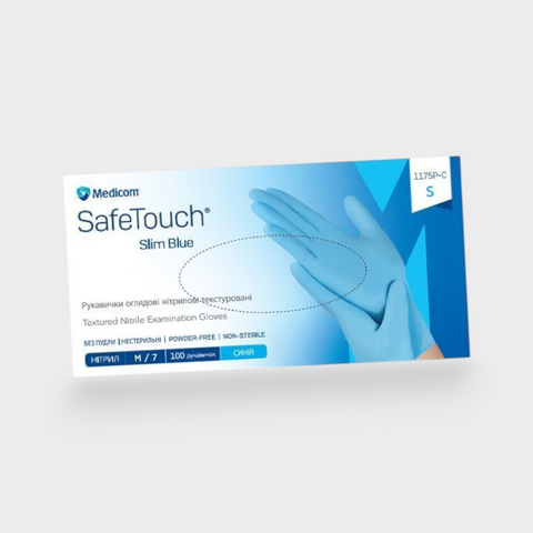Перчатки Medicom SafeTouch Vitals Slim S 3.0g(голубые) 1175-TG2_B фото