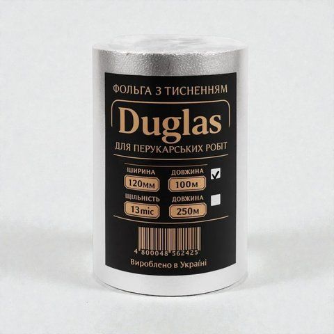 Фольга DUGLAS перукарня, тиснена 12см x 100м (щільність 13 мкм) Апельсинка 19407 фото