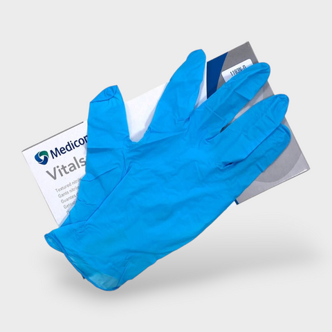 Перчатки Medicom SafeTouch Vitals Slim L 3.0g(голубые) 13512 фото
