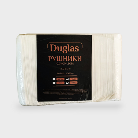 Полотенца в пачке 40*70 (100шт/пач гладкая)"Duglas" 23505 фото