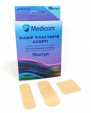 Набір пластирів Medicom 15шт/уп. Асорті 23059 фото