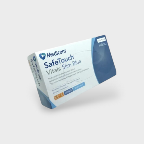 Перчатки Medicom SafeTouch Vitals Slim XS 3.0g(голубые) 1175-TG2_A фото
