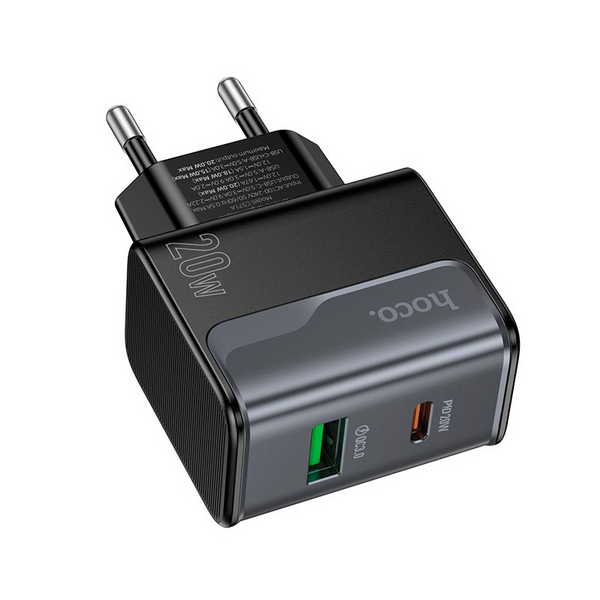 Блок живлення HOCO CS71A Star Speed ​​PD20W+QC3.0 1*USB+1 1*Type-C 22820 фото