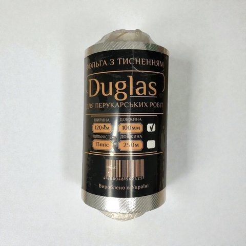 Фольга DUGLAS перукарня, тиснена 12см x 100м (щільність 13 мкм) 17988 фото
