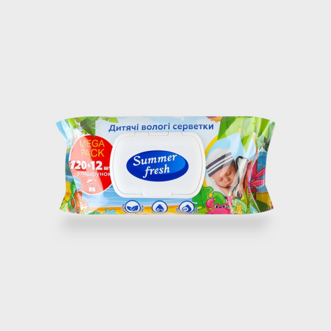 Серветка волога Summer Fresh, 120шт 19930 фото