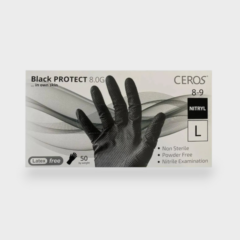 Рукавички Ceros Black Protect 8.0г L 23012 фото
